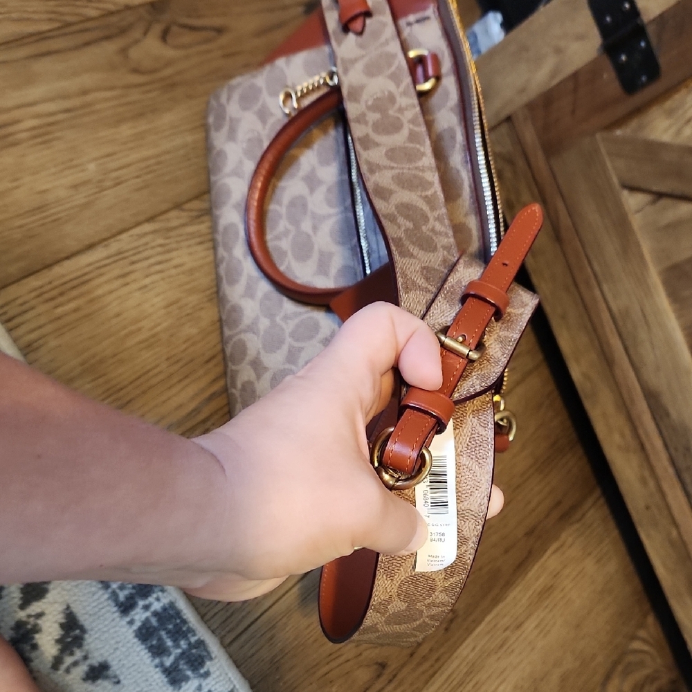 Coach Tan and Brown Shoulder Bag - Picture 13 of 13